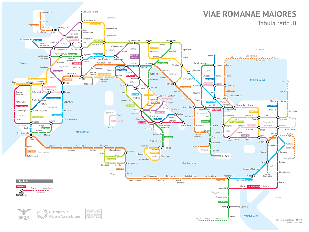 Roman road subways